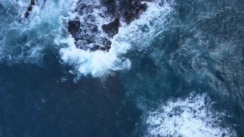 Aerial drone view of ocean waves Stock Footage 276811070