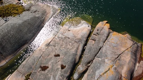 Aerial drone view over Archipelago Vídeo Stock 109503535