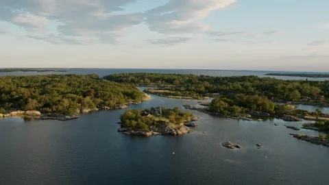 Aerial drone view over Archipelago Vídeo Stock 109628105