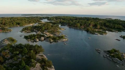 Aerial drone view over Archipelago Stock-Footage 109628577