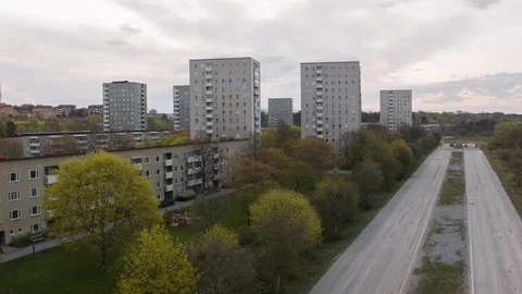 Aerial drone view over Årsta in Stockholm Vídeo Stock 109435206