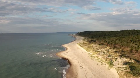 Aerial drone view over Beach Stock Footage 109610691