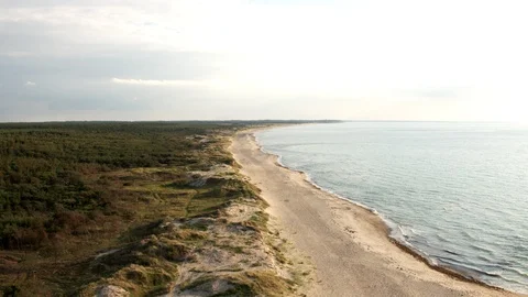 Aerial drone view over Beach Stock Footage 109611722