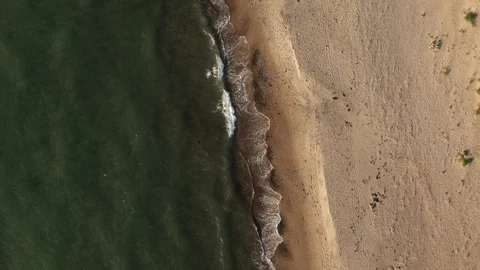 Aerial drone view over Beach Vídeo Stock 109618565