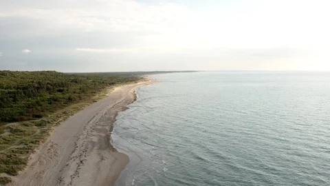 Aerial drone view over Beach Stock Footage 109619019