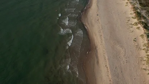 Aerial drone view over Beach Stock-Footage 111346473