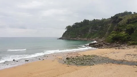 Aerial drone view over a beach - 90 Video stock 310196418