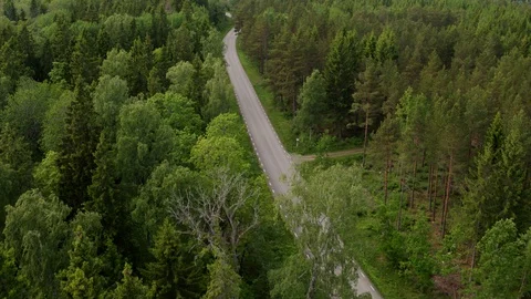 Aerial drone view over Bus Vídeo Stock 109622202