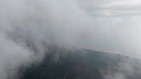 Aerial Drone View Over Cloudy Batu Pahat Coastline 库存影片 337545787