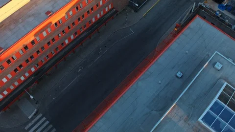 Aerial drone view over Construction site in Stockholm Stock-Footage 109504722