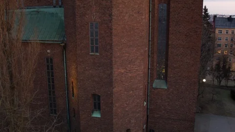 Aerial drone view over Högalid in Stockholm Vidéo 109434554