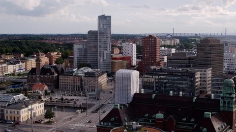 Aerial drone view over Malmö Vidéo 109482518