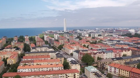Aerial drone view over Malmö Vidéo 109684700
