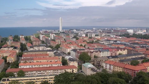 Aerial drone view over Malmö Vidéo 109685727