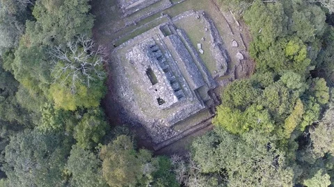 Aerial Drone View Over The Maya Ruins Of Yaxchilan 5 Stock Footage 118778607