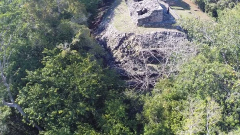 Aerial Drone View Over The Maya Ruins Of Yaxchilan 6 Stock Footage 118779256