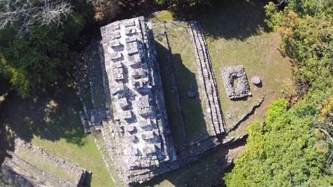 Aerial Drone View Over The Maya Ruins Of Yaxchilan 8 Stock Footage 118779268