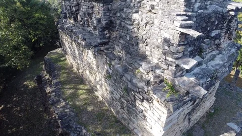 Aerial Drone View Over The Maya Ruins Of Yaxchilan 9 Video stock 118779409