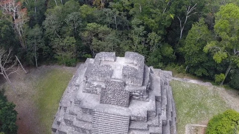 Aerial Drone View Over The Maya Ruins Of Yaxchilan 1 Video stock 118780830