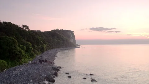 Aerial drone view over Møn Vídeo Stock 111345959