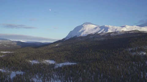 Aerial drone view over Mountain in winter Vídeo Stock 109536636