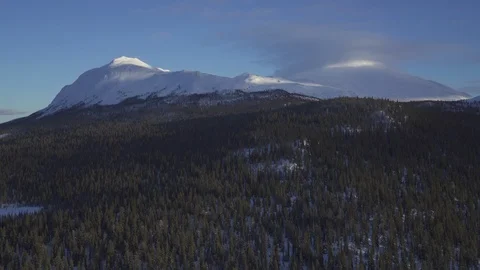 Aerial drone view over Mountain in winter Vídeo Stock 109606441