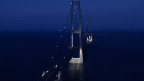 Aerial drone view over  at night Vídeo Stock 109458465