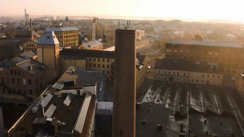 Aerial drone view over Norrköping Stock Footage 109482912