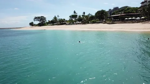 Aerial Drone View over Oceanfront Beach, Bali. Video stock 234163558