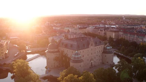Aerial drone view over Örebro Vídeos de archivo 109678380