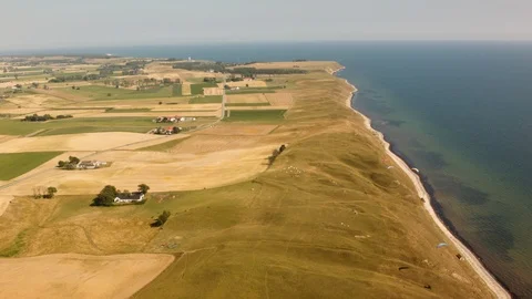 Aerial drone view over Österlen Vídeo Stock 109444792