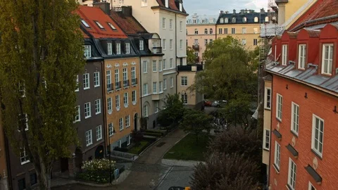 Aerial drone view over Östermalm in Stockholm Vidéo 109504448