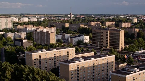 Aerial drone view over Rosengård in Malmö Vidéo 109484053