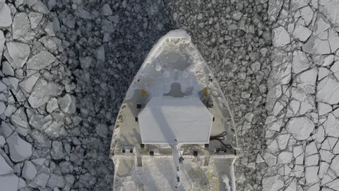Aerial drone view over Ship Vídeo Stock 110048210