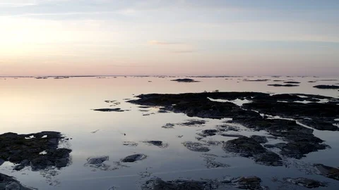 Aerial drone view over Stockholm Archipelago Vídeo Stock 110186355