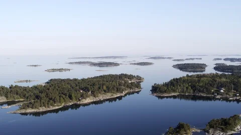 Aerial drone view over Stockholm Archipelago 動画素材 111353653