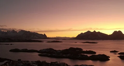 Aerial drone view over  at sunset Vídeo Stock 111351648