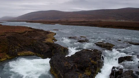 Aerial drone view over Vattenfall Stock Footage 109515773