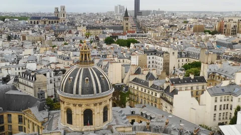 Aerial drone view of Paris 動画素材 112090592