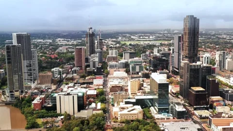 Aerial drone view of Parramatta CBD in Greater Western Sydney, Nsw, Australia 스톡 동영상 172568355