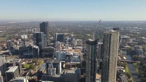 Aerial drone view of Parramatta CBD in Greater Western Sydney, NSW in June 2023 스톡 동영상 243486313