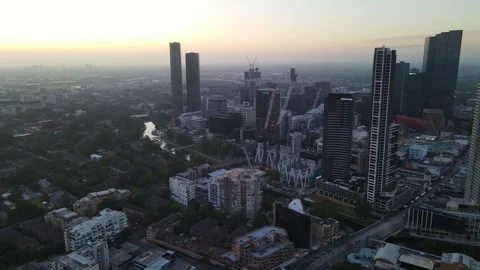 Aerial drone view of Parramatta cbd in Sydney, NSW Australia 스톡 동영상 258698062