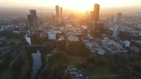 Aerial drone view of Parramatta cbd in Sydney, NSW Australia 스톡 동영상 258707355