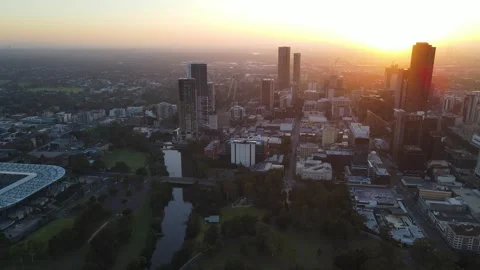 Aerial drone view of Parramatta cbd in Sydney, NSW Australia Vídeo Stock 258707892