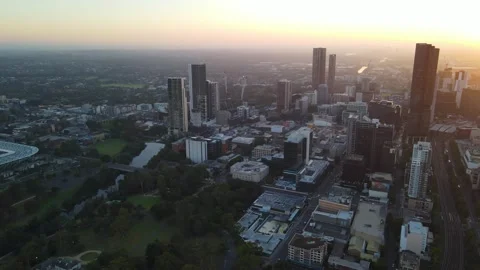Aerial drone view of Parramatta cbd in Sydney, NSW Australia 스톡 동영상 258708183