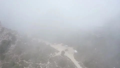 Aerial Drone view from Pas del Comptador - National forest , Spain Video stock 194499374