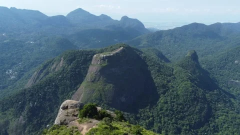 Aerial Drone View of Pedra da Gávea, Rio de Janeiro, Brazil Stock Footage 341893834