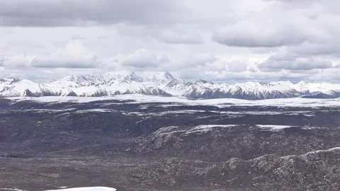 Aerial drone view of remote mountain road in western China Stock Footage 337900269