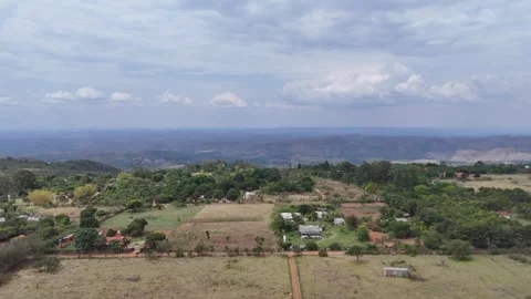 Aerial Drone View of Rolling Hills and Rural Countryside Stock Footage 325593569