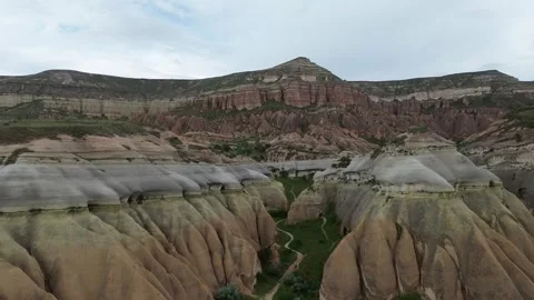 Aerial Drone View of Rose Valley Mountain Relief and Rocky Terrain 스톡 동영상 336482583